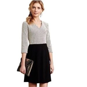 Ganni Anthropologie Jacquard Jersey Knife Pleated Dress